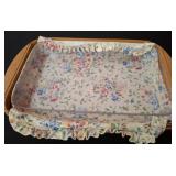 Longaberger Basket With Glass Dish Insert