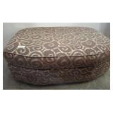 Patterned Upholstered Ottoman, 48x34x18