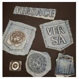 Versace Denim Cut Pieces with Logos