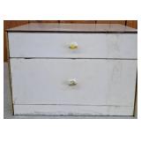 White Sewing Box With Contents