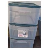 3-Drawer Plastic Storage Organizer on Wheels c2