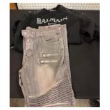 Balmain Paris Sweater and Jeans, XXL