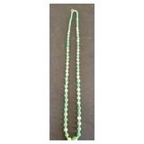 Jade Beaded Necklace with 14K Gold Clasp