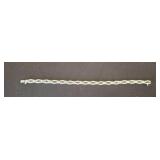 8-Inch Silver-Tone Bracelet with Black Stones