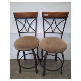 Metal Bar Stools with Padded Seats