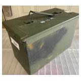Military Green Metal Ammunition Box