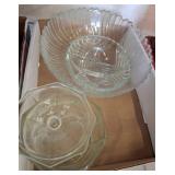 Clear Glass Bowls and Lidded Dish