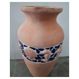 Terracotta Vase With Seashell Mosaic Band, 20 Inch