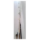Four Fishing Rods Including Reel