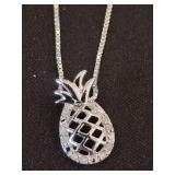 Sterling Silver Pineapple Pendant Necklace