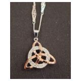 Sterling Silver Pendant With Triquetra Design
