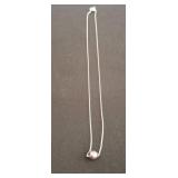 Sterling Silver Necklace With Black Pearl Pendant