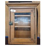 Wood Cabinet With Glass Door and Latch