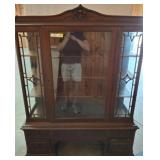 Wooden Display Cabinet with Glass Panels