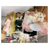 Porcelain Dolls in Various Attire