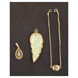 Gold-Filled Bracelet with Two Pendants