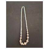 Sterling Silver Graduated Bead Necklace
