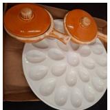 Oven-Proof USA Dishes with Egg Platter