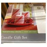 HomeTrends Candy Cane Candle Gift Set