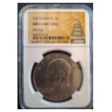 1978 Eisenhower $1 Brilliant Unc Silver Coin