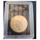 1925 Peace Silver Dollar, Brilliant Uncirculated