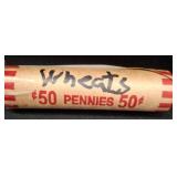 Roll of Wheat Pennies - $0.50 Face Value
