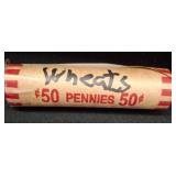 Roll of Wheat Pennies - $0.50 Face Value