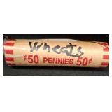 Roll of Wheat Pennies ï¿½ $0.50 Face Value