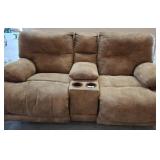 76in Reclining Sofa with Console and Cupholders