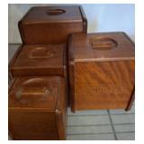 Four Wooden Storage Boxes