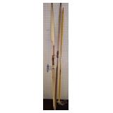 Four Fiberglass and Wooden Bows