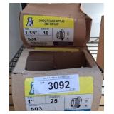 Boxes of Zinc Die-Cast Conduit Chase Nipples c1