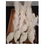 White Feathered Bird Decorations