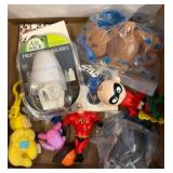 Box Lot with Toys, Spinner, and Air Freshener