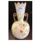 Moore & Co. 2-Handle Embossed Floral Vase