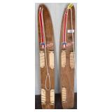 Wooden Snurfer Snowboards with Ropes c2