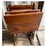 Wooden Folding TV Trays with Stand c5