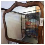 Wall Mirror With Carved Wooden Frame