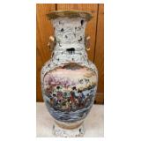 Satsuma-Style Ceramic Vase With Scenic Motif