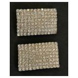Silver-Tone Rhinestone Shoe Clips