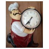 Chef-Themed Plastic Wall Clock
