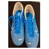 Nike Mercurial Soccer Cleats, Blue, Size 10.5 US