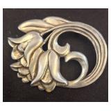 Seagull Pewter Floral Brooch, Canada