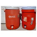 Two Orange Insulated Beverage Coolers r1