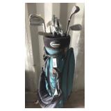 Burton Golf Bag with Assorted Clubs c4