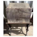 Wooden School Desk With Cast Iron Legs c5