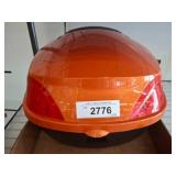 Orange Motorcycle Top Case with Red Reflectors