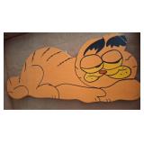 Painted Garfield Wooden Wall Plaque