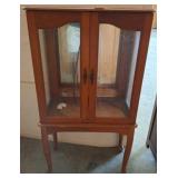 Wooden Curio Cabinet with Glass Doors