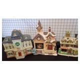 3 Ceramic Village Buildings